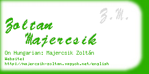 zoltan majercsik business card